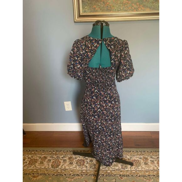 ASTR the Label Bubble Sleeve Floral Sweatheart Slit Maxi Dress, size S - Picture 4 of 5